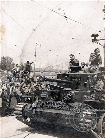 Josefův tank v květnu 1945 - z archivu Pavla Mörtla