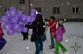 Přípravy i samotný akt vypouštění balónků probíhaly ve sněhové vánici